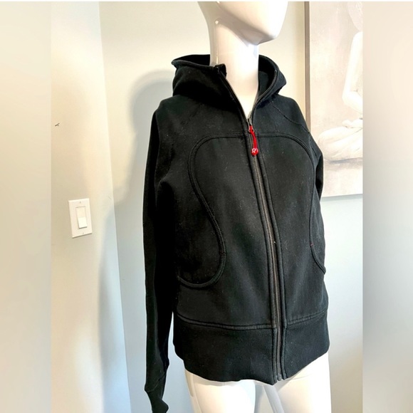 ✨Rare✨ Lululemon Woman Buddha Size 8 Black Hoodie - Picture 2 of 12